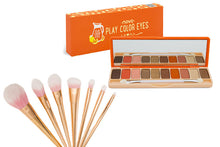 Load image into Gallery viewer, 10 Colour Matte EyeShadow Pallette and 7 piece rose gold professional Make Up Brushes