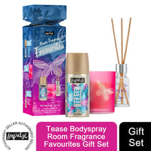 Load image into Gallery viewer, Impulse Room Fragrance Favourite Tease Bodyspray+Gift Set with Diffuser &amp; Candle