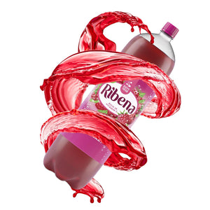 8pk of 2Litre Ribena Raspberry Rich in Vitamin C Sparkling Energy Drink