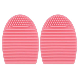 2x Envie Silicone Egg Sponge Scrubber Make-Up Brush Cleaner - Pink