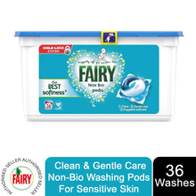 Load image into Gallery viewer, Fairy Non Bio Laundry Washing Pods Gentle Care For Sensitive Skin, 36 Capsules