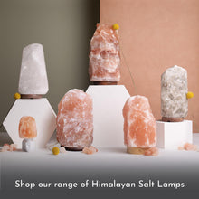 Load image into Gallery viewer, Haven Himalayan Crystal Handcrafted Salt Lamp Wooden Base, Extra Extra Large