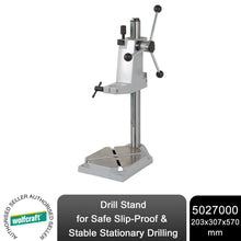 Load image into Gallery viewer, wolfcraft Drill Stand for Safe Slip-Proof &amp; Stable Stationary Drilling