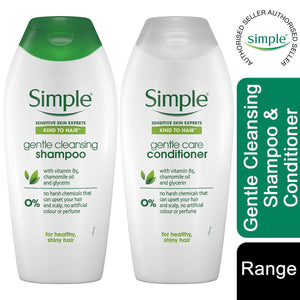 400ml Simple Kind to Hair GentleCleansing Shampoo & Conditioner DuoWithVitaminB5