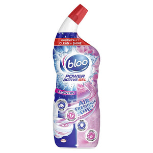 Bloo Power Active Gel Toilet Pink Gel Flowers Anti-Limescale 700 ml, 5 Bottles