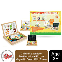 Load image into Gallery viewer, Doodle Children&#39;s Wooden Multifunctional Puzzle Magnetic Board With Eraser