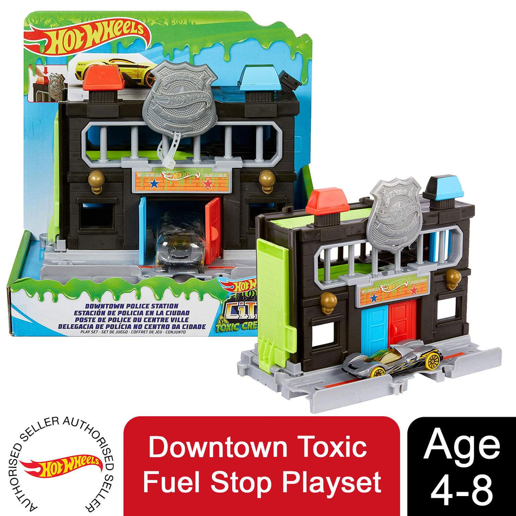 Hot Wheels Downtown Police Station Playset