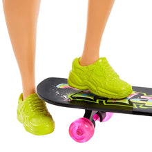 Load image into Gallery viewer, Barbie Extra Doll with Blue Curls and Skateboard