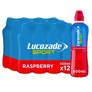 Lucozade Sport Raspberry Isotonic Body Fuel Drink 500ml, 12 Pack