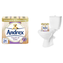 Load image into Gallery viewer, Andrex Toilet Roll Touch of Care with Shea Butter 2 Ply Toilet Paper, 72 Rolls