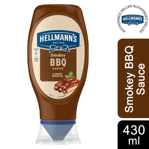 Hellmann's Tomato Ketchup & Smokey BBQ Sauce, 1or2 of Each Squeezy Bottle, 430ml