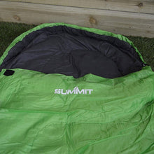 Load image into Gallery viewer, Summit Mummy Therma Sleeping Bag 250gsm For Camping FestivalHoliday Hiking Green