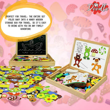 Load image into Gallery viewer, Doodle Children&#39;s Wooden Multifunctional Puzzle Magnetic Board With Eraser