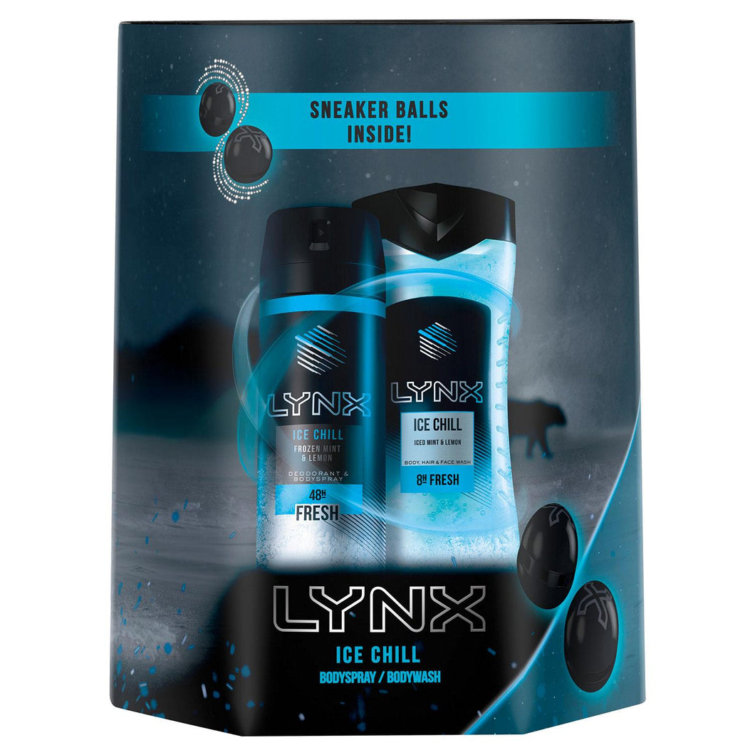 Lynx Ice Chill Gift Set, For Men, Brothers, Boys & Teens, Shower Gel & Deodorant