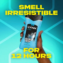 Load image into Gallery viewer, 3pk of 225ml Lynx 3-in-1 Ice Chill All Day Fresh with Icy Menthol Body wash