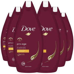 6pk of 720ml Dove Pro Age 0% Sulfate SLES Skin Moisturiser Body Wash