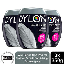 Load image into Gallery viewer, DYLON Washing Machine Fabric Dye Pod, Smoke Grey, 3 Packs of 350g