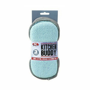 Eazzy 2 Clean Kitchen Buddy 2 in 1 Durable Scrub Cleaning Pad, 3 Pack Assorted