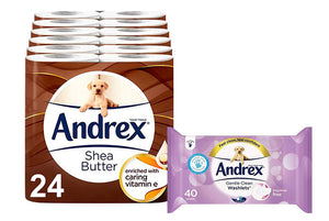 Andrex Roll Toilet Roll with Washlets