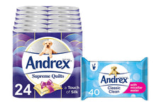 Load image into Gallery viewer, Andrex Roll Toilet Roll with Washlets