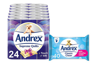 Andrex Roll Toilet Roll with Washlets