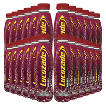 Load image into Gallery viewer, 24 Pack of Lucozade Energy Cherry Sparkling Drink, 380ml