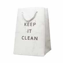 Load image into Gallery viewer, Marble Keep It clean Pattern Laundry Storage Organizer Bin Pop-up Laundry Bag