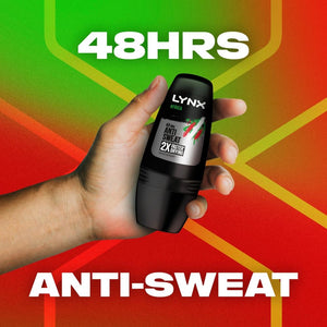 6x 100ml Lynx 48H Anti Sweat Faster Drying Africa / Gold Anti Perspirant Roll-On