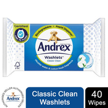 Load image into Gallery viewer, Andrex Washlets Gentle Clean, Skin Kind or Classic Clean Toilet Tissue Wipes