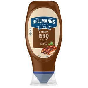 Hellmann's Tomato Ketchup & Smokey BBQ Sauce, 1or2 of Each Squeezy Bottle, 430ml