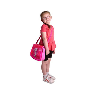 Doodle Talking Angela Kids Messenger Shoulder Extending Strap Bag, Pink