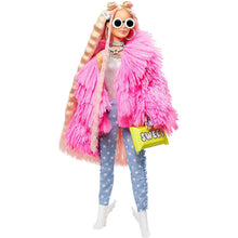 Load image into Gallery viewer, Barbie Extra Doll in Pink Fluffy Coat with Pet Unicorn Pig