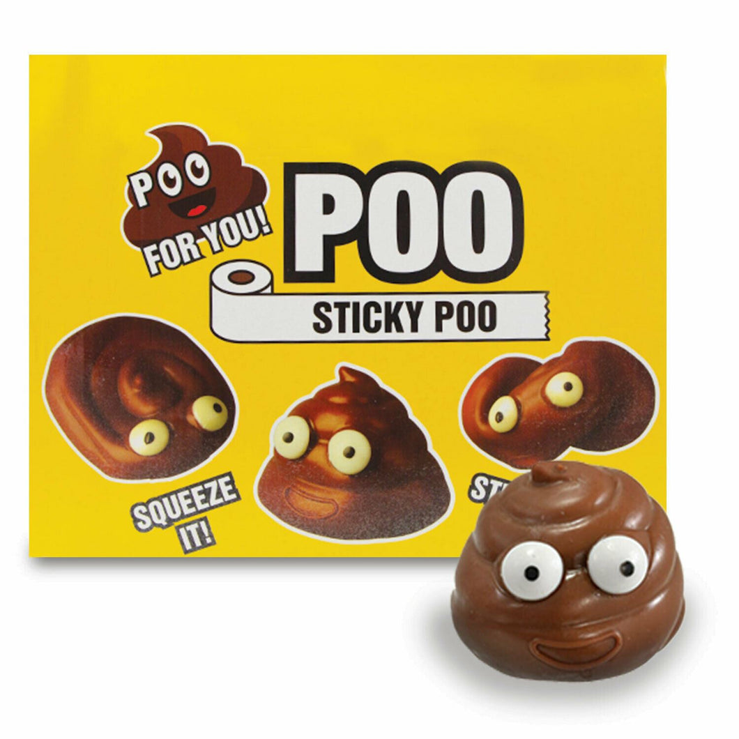 KandyToys Sticky Stretch Poo Stress Ball Squishy Kids Party Bag Filler Prank Toy