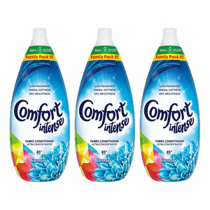 3pk 85 Washes Comfort Intense Fresh Sky Fabric Conditioners 1.28L, Total 510W