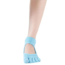 Load image into Gallery viewer, Flo Fashion Women&#39;s Full Toe Non-Slip Grip Yoga Sports Socks Sky Blue