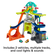 Load image into Gallery viewer, Fisher-Price Little People Launch &amp; Loop Raceway Vehicle Playset