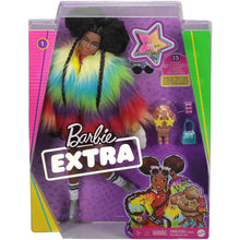 Load image into Gallery viewer, Barbie Extra Doll in Rainbow Coat with Pet Dog