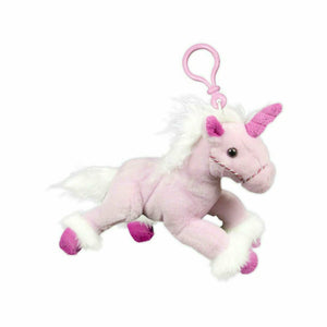 Assorted 7" Stuffed Unicorn Pendant Toy with Attachment Clip