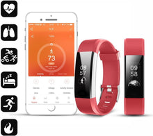 Load image into Gallery viewer, Aquarius Touch Screen Fitness Activity Tracker with Dynamic HRM - Red