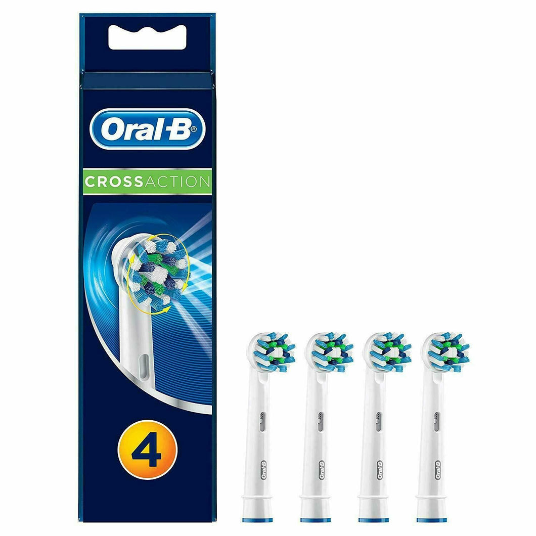 Oral-B Braun Cross Action Replacement Toothbrush Heads 4 Pack