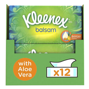 Kleenex Facial Tissues Balsam with Aloe vera - 12 Boxes