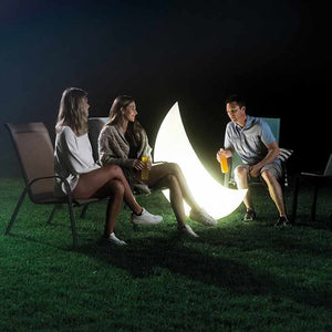 Intex 68693 Led Floating Halfmoon Garden Lamp/Light Crescent