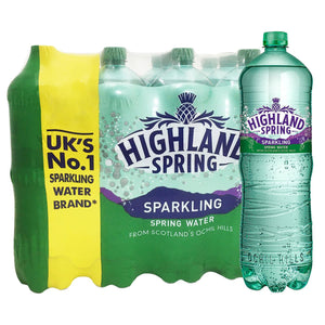 12x1.5L Highland Spring Sparkling Spring Water from Scotland's Ochil Hills