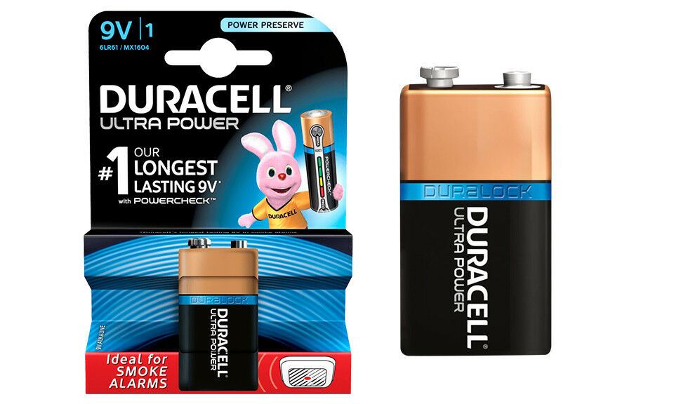 Duracell Ultra Power Alkaline MX1604 B1 Ultra Power 9V - One Pack