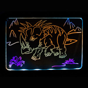 Doodle Kid's 15.4 Inch Magic LED Light Dinosaur Pictures Magic Drawing Board