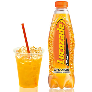12 Pack of 900ml Lucozade Orange Sparkling Energy Drink Powered By Glucose