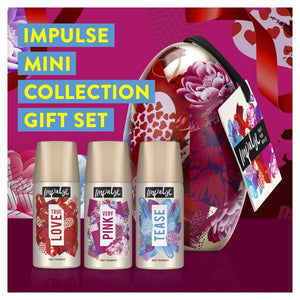 Impulse Easter Egg Mini Collection Gift Egg with 3 Body Spray products for Women ,4pk