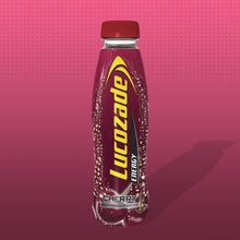 Load image into Gallery viewer, 24 Pack of Lucozade Energy Cherry Sparkling Drink, 380ml