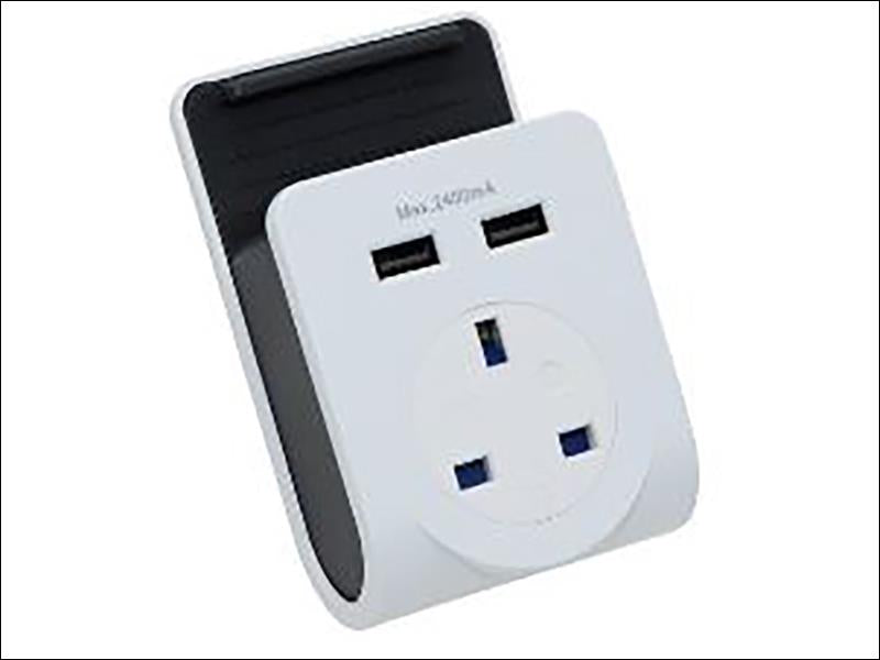 Power Adaptor 2 x USB Charger outlet (2.4A)