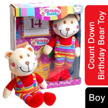 Load image into Gallery viewer, Birthday Buddy (Girl) &amp; (Boy) Count Down Birthday Bear Toy